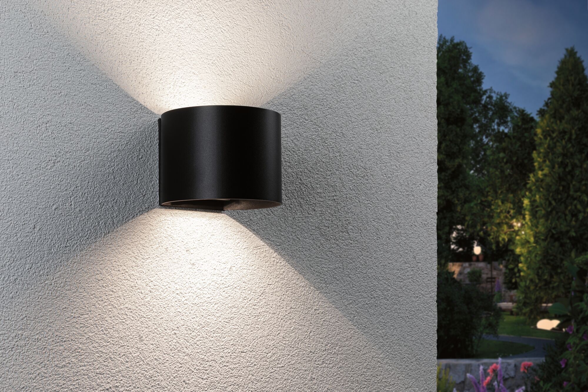 Paulmann LED Wandleuchte »Nyora IP44 2W« LED-Modul 2 Stk. Dämmerungsgesteuerter Bewegungsmelder (HF)v