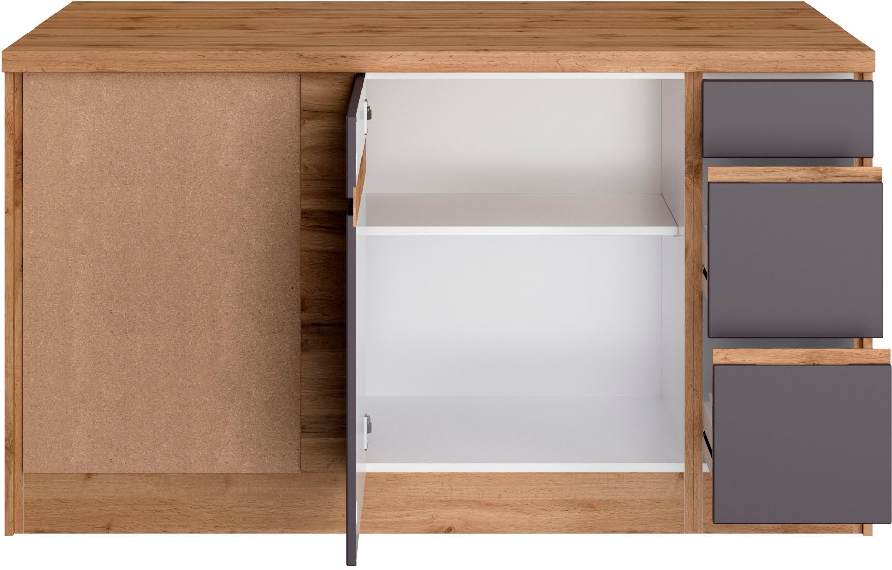 KOCHSTATION Winkelküche »KS-Riesa« Stellbreite 490/153 cm, wahlweise mit Induktionskochfeld