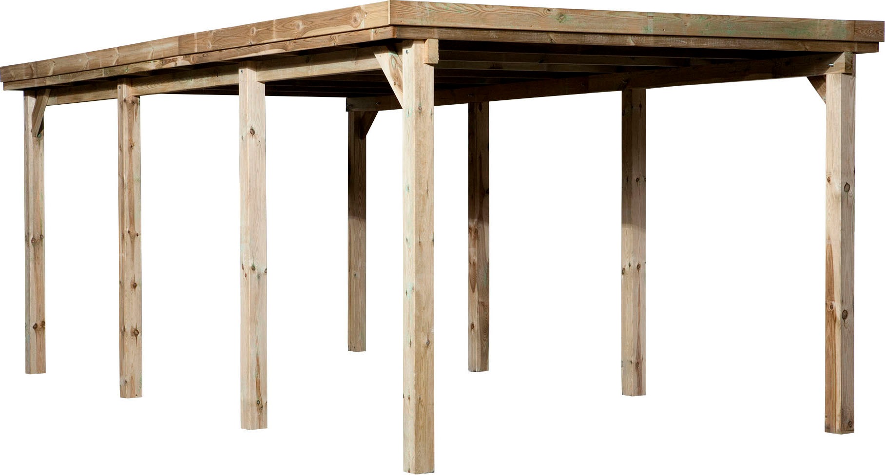 Weka Einzelcarport »617 Gr.2« Holz 270 cm braun in braun, Größe B/H/T: 215 cm x