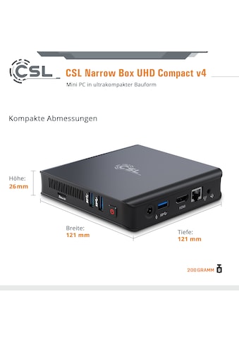 Mini-PC »Narro Box Ultra HD Compact v4 / 1000 GB / Win 11 Home«