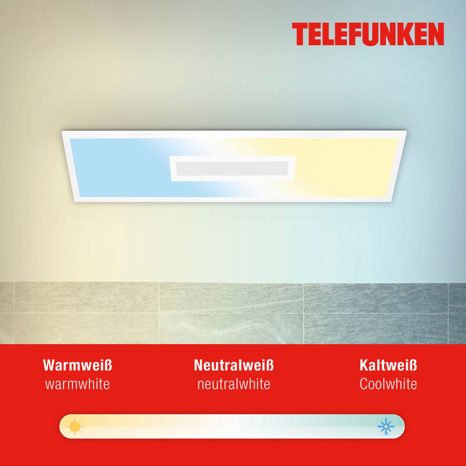 Telefunken LED Panel »319206TF CENTERLIGHT«, Leuchtmittel LED-Board | LED fest integriert, Deckenleuchte, Panel, CCT, RGB Beleuchtung, Centerlight