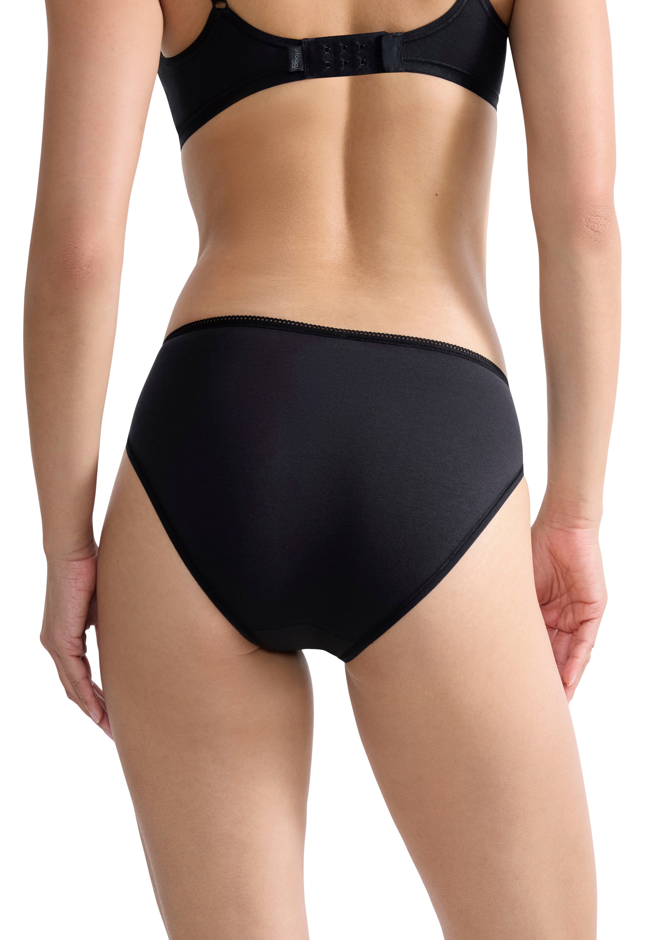 sloggi Taillenslip »24/7 Cotton« 3er Pack,  elastischer Bund mit Spitze, flache Nähte