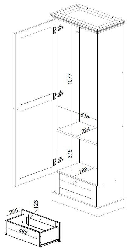 bei Garderobenschrank »Binz«, mit vielen 180 Holzoptik, cm Stauraummöglichkeiten, mit Home Höhe schöner affaire OTTO