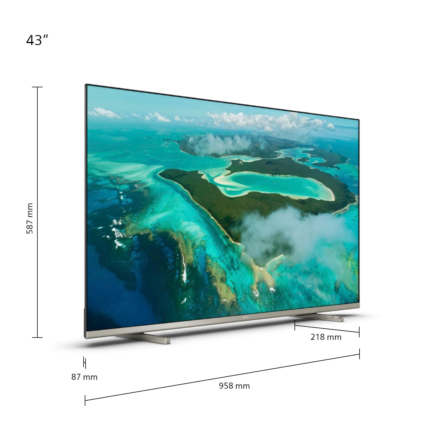 4K HD, Philips 108 Smart-TV Zoll, LED-Fernseher Ultra bei cm/43 kaufen »43PUS7657/12«, OTTO