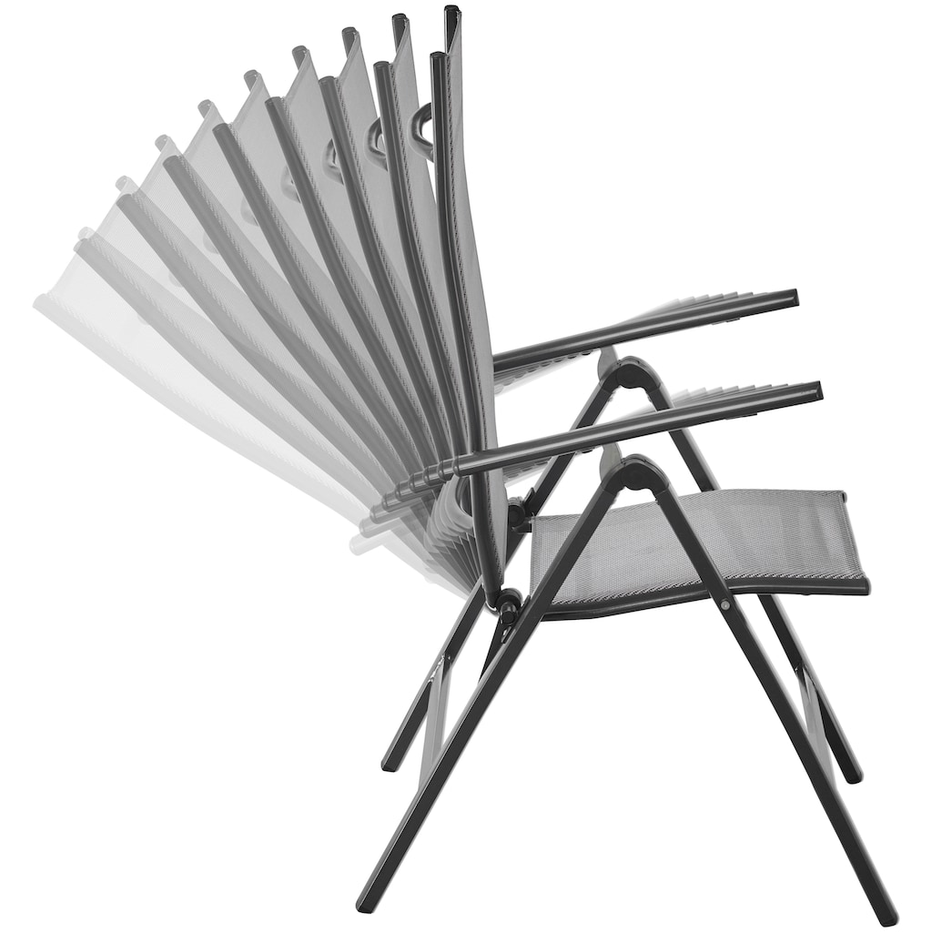 MERXX Garten-Essgruppe »Amalfi«, mit 4 Stühlen und ausziehbarem Tisch (120 - 180 cm)