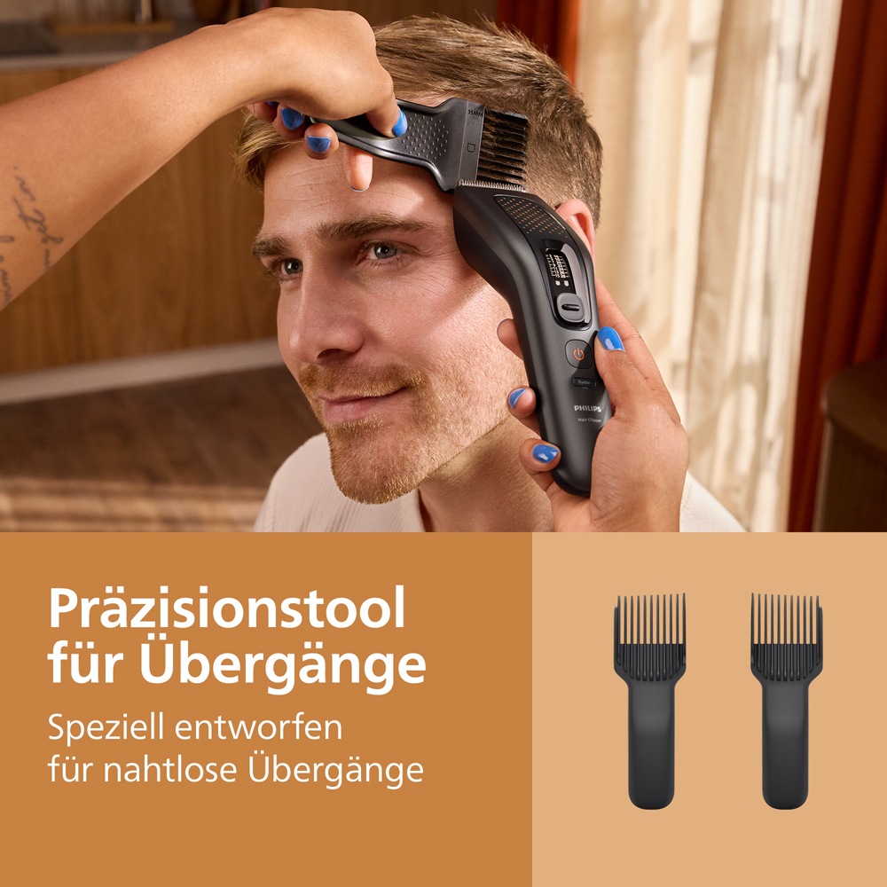 Philips Haarschneider »Serie 7000 HC7722/15« 3 Aufsätze 28 Längeneinstellungen, Turbo Modus und PowerAdapt Sensor