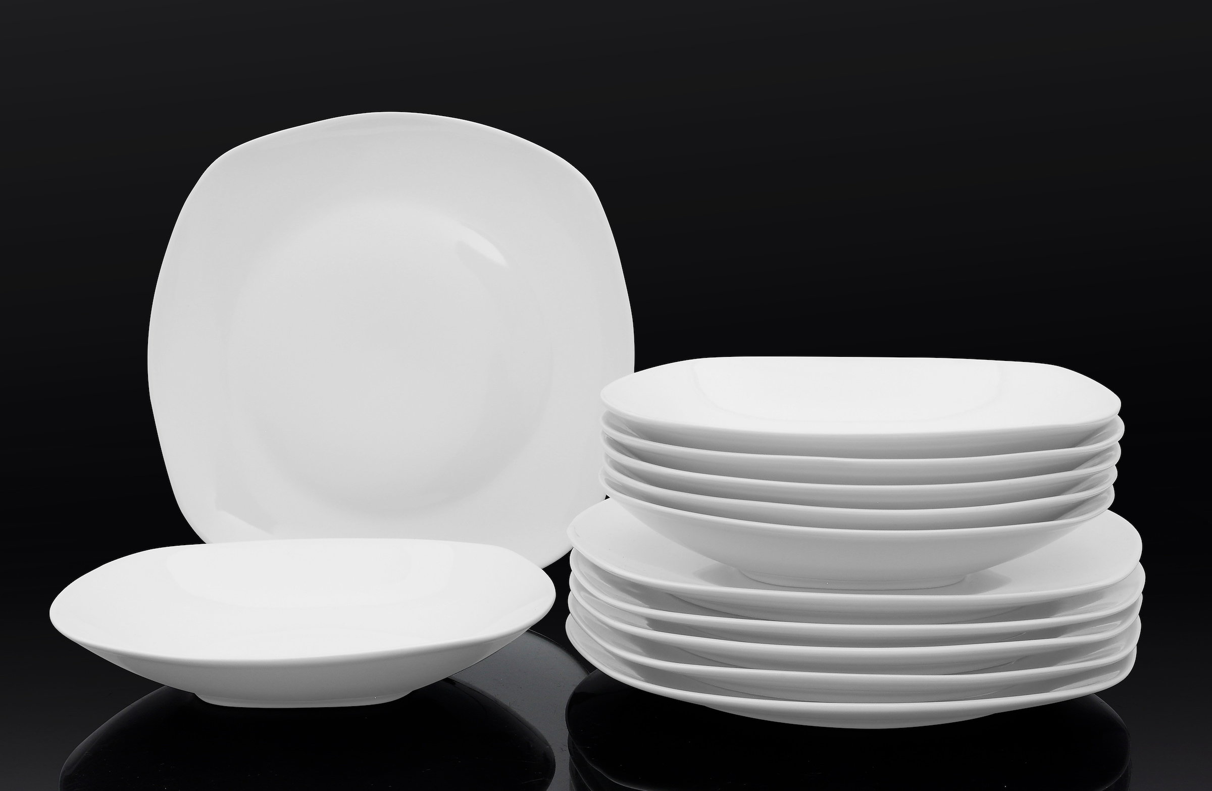 Retsch Arzberg Tafelservice »Geschirr-Set Fino« Teller Set, weiß, Made in Germany, 12 Teile, für 6 Personen
