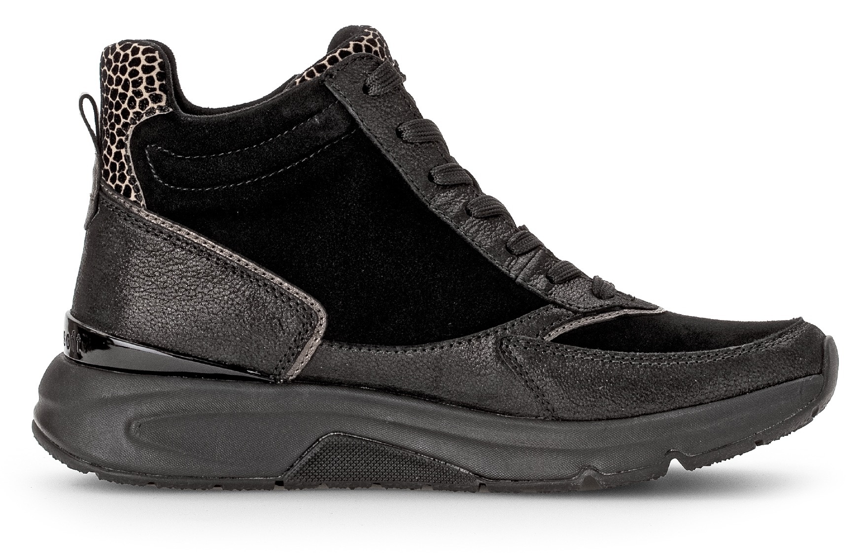 Gabor Rollingsoft Keilsneaker, Freizeitschuh, Schnürschuh, Schnürboots mit herausnehmbarem Fußbett
