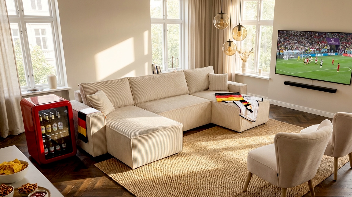 OTTO home Wohnlandschaft »CASSI L-Form, 311cm - OTTO. Verlässliche Qualität.« Schlaffunktion (133/270), Bettkasten, Cord, Unser Tiefpreis