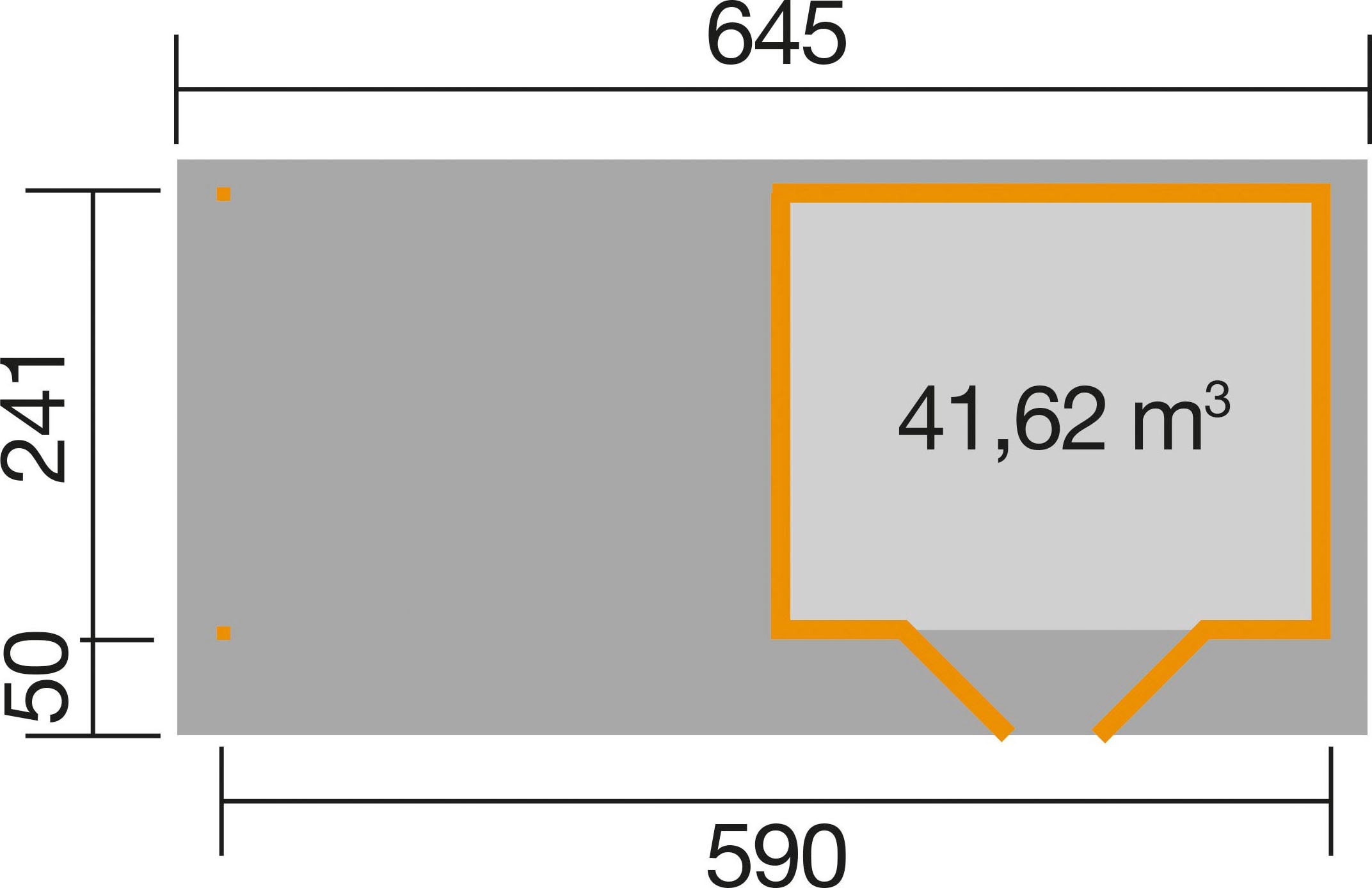 weka Gartenhaus »Designhaus 126 Plus« mit Anbaudach