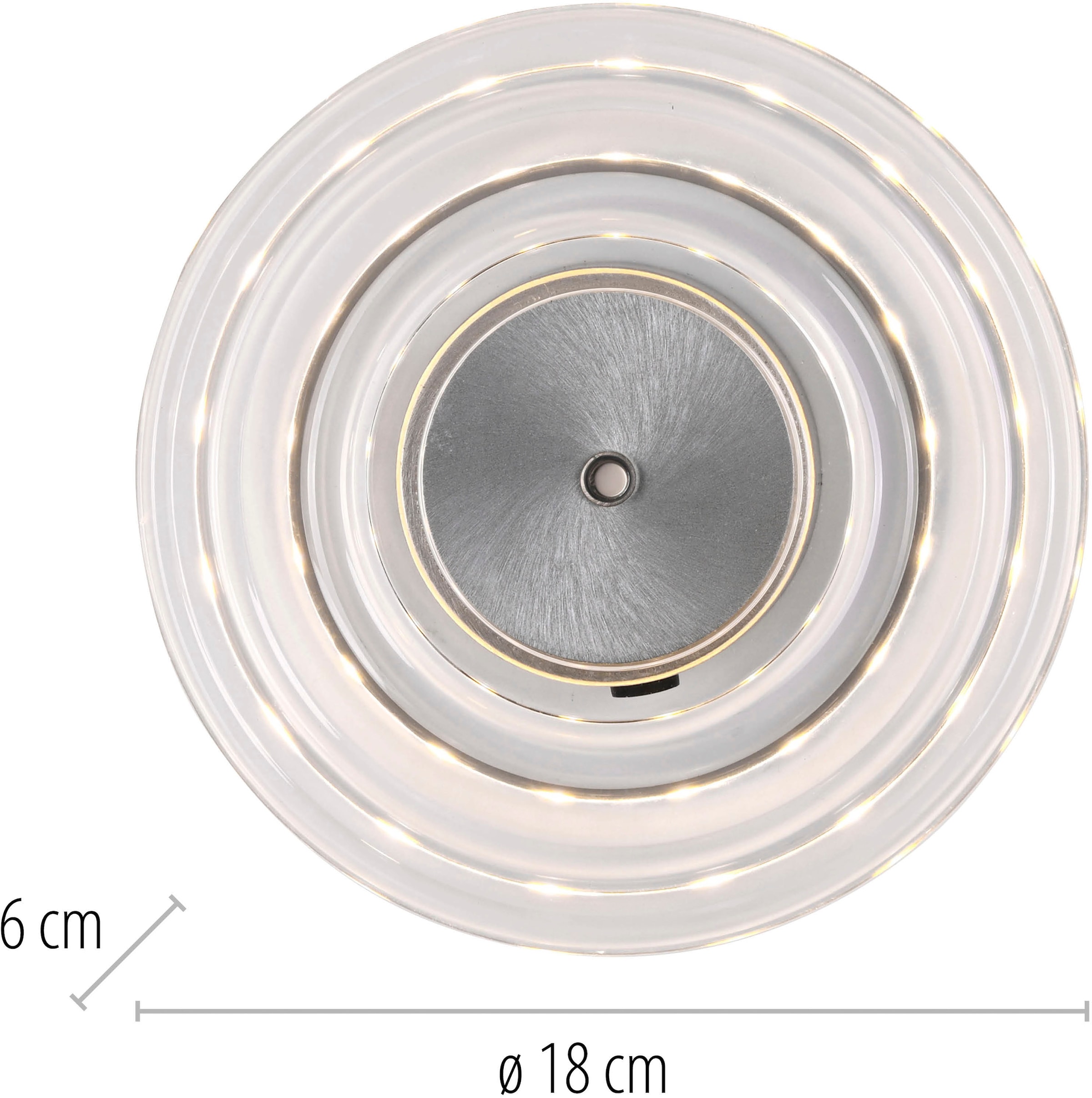 Paul Neuhaus LED Wandleuchte »AKKU-SONO« LED-Board 1 Stk. Warmweiß Touchdimmer, Memoryfunktion, Akku betrieben