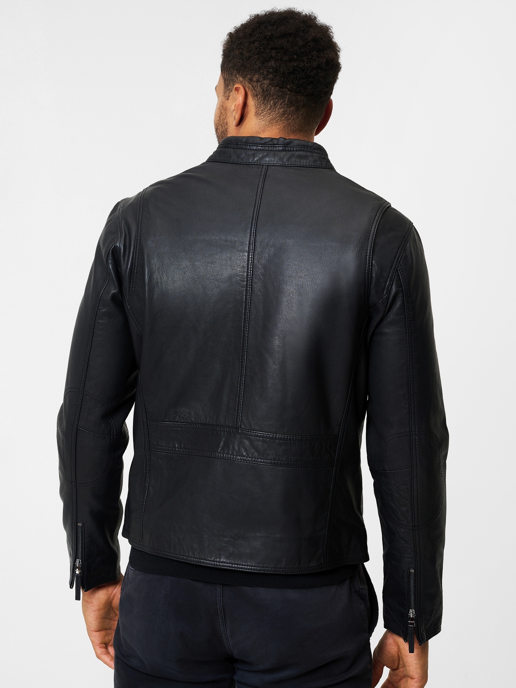 RICANO Lederjacke »Lederjacke Traveller« ohne Kapuze Handgefertigt aus echtem Leder