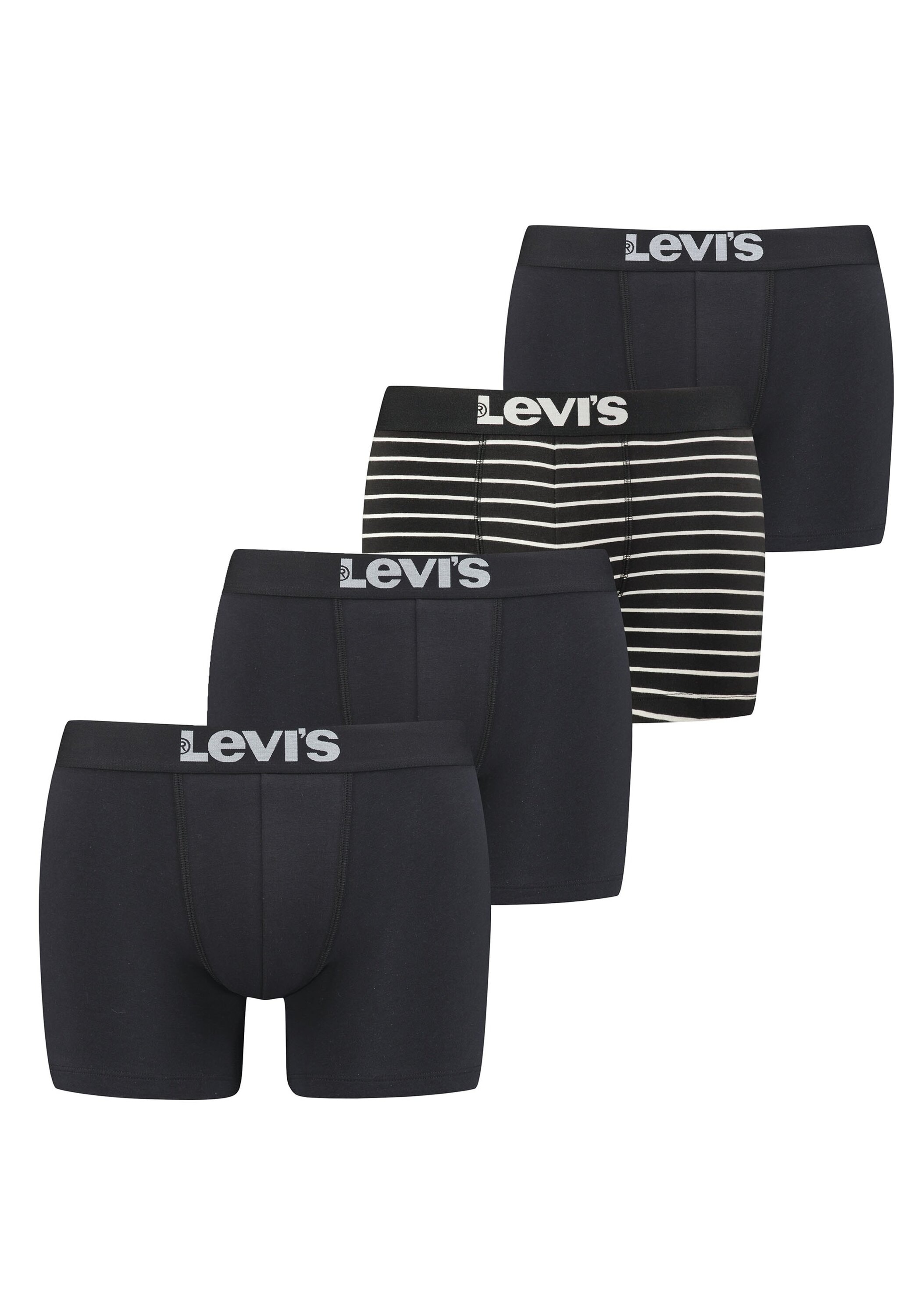 Levi's® Boxershorts »Boxershort MEN SOLID BASIC BOXER & VINTAGE STRIPE 4P 4er Pack«