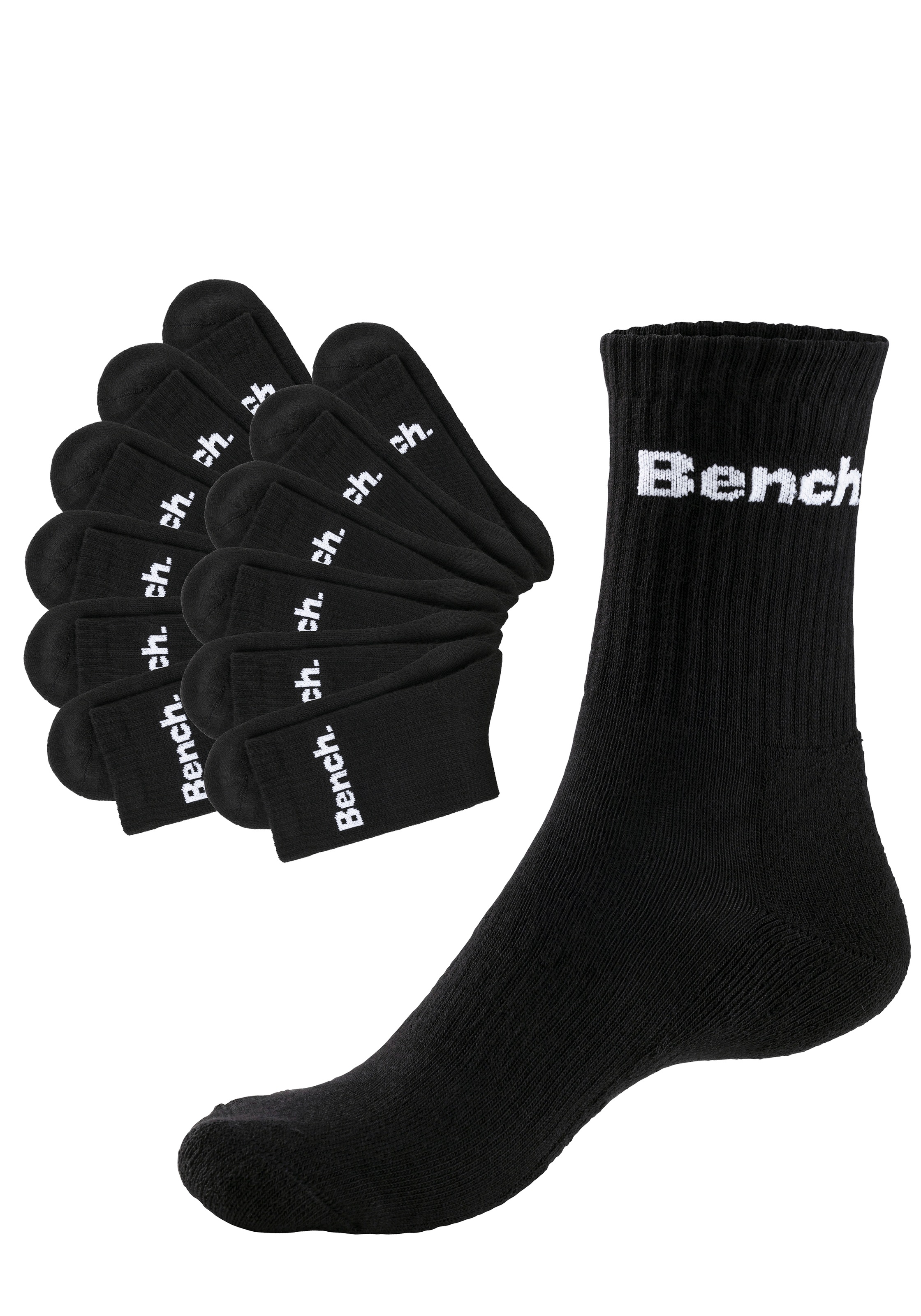 Bench. Tennissocken, (Packung, 12 Paar), mit Fuß Polsterung