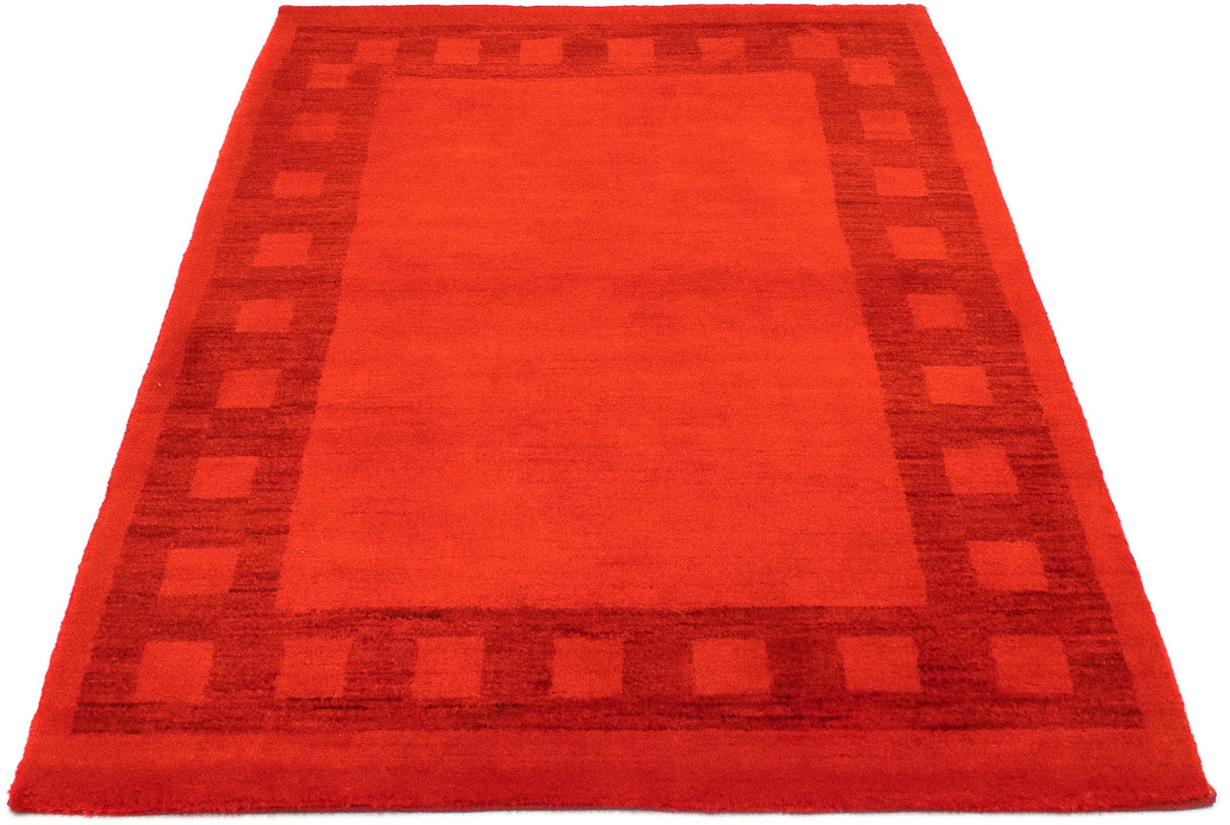online x OTTO Handgeknüpft, Wohnzimmer, 98 Einzelstück bei mit Indus rot«, morgenland »Gabbeh rechteckig, Zertifikat - 156 cm - - Wollteppich