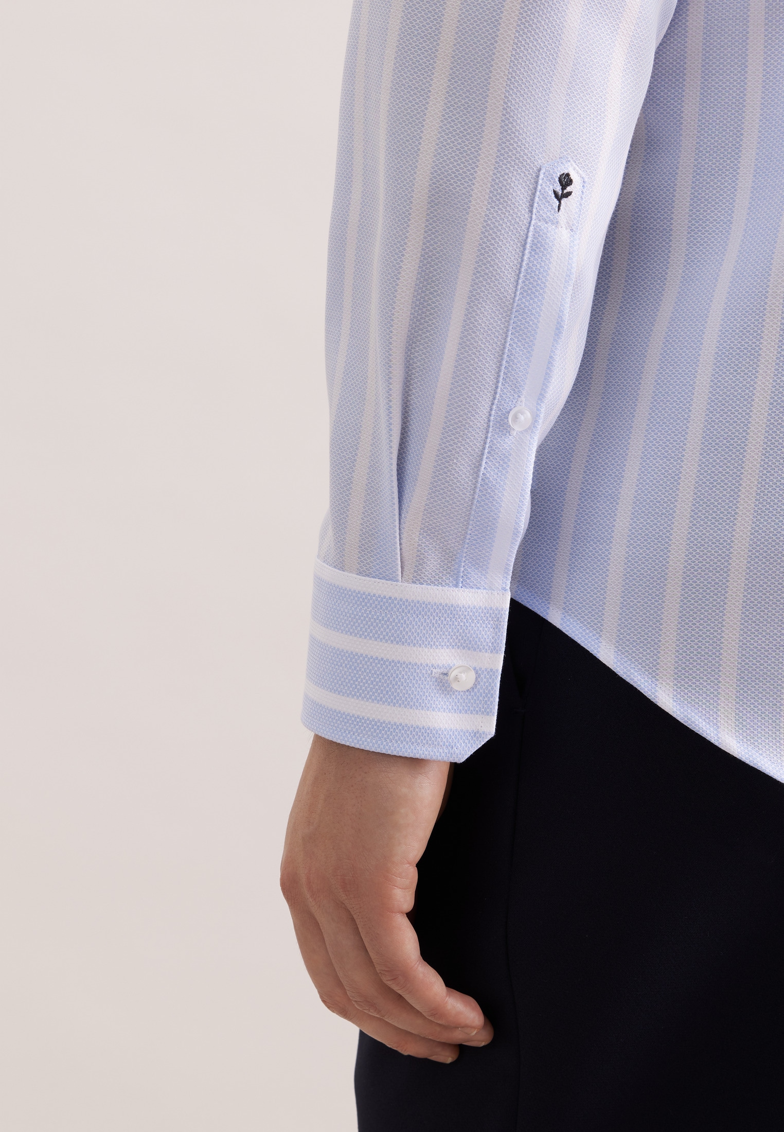 seidensticker Businesshemd »Schwarze Rose« Slim 1/1 Kentkragen Gestreift