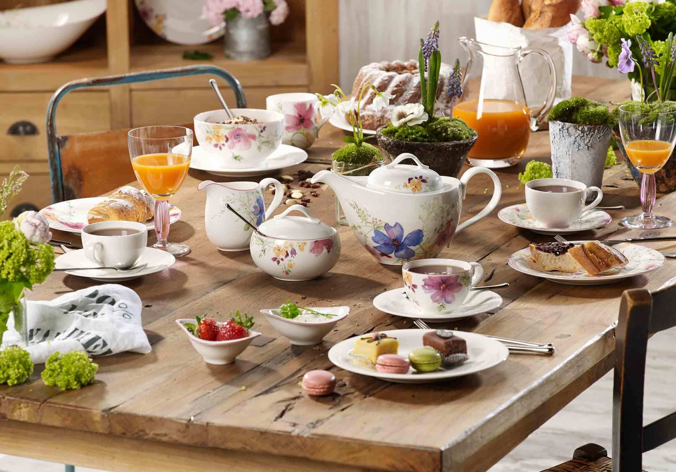Villeroy & Boch Untertasse »Mokka-/Espressountertassen Mariefleur Gris Basic ø 12 cm 6er Set bunt«