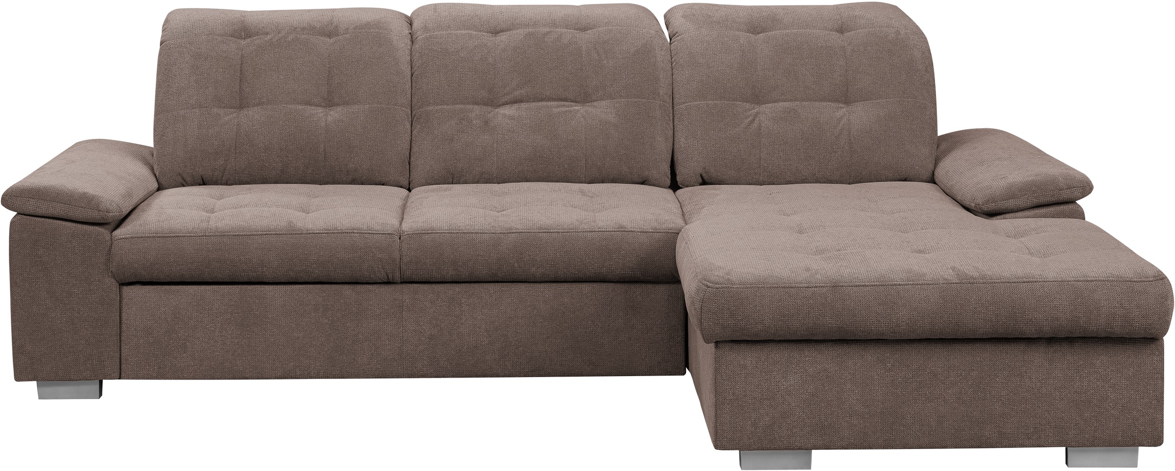 WERK2 Ecksofa Carmen, Sofa, Eckcouch mit Schlaffunktion, Bettkasten und Sitztiefenverstellung