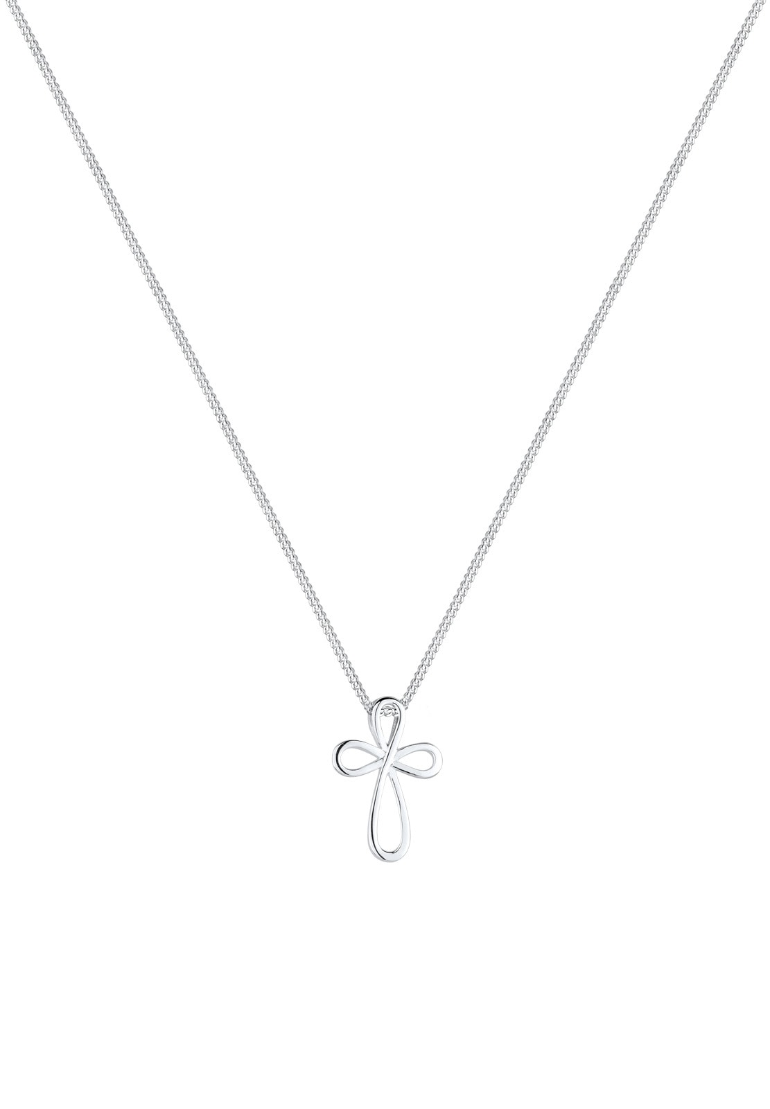 Elli Kette mit Anhänger »Halskette Kreuz 925 Sterling Silber«