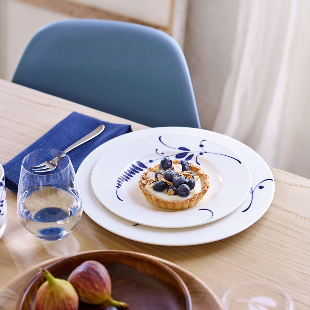 Villeroy & Boch Speiseteller »Speiseteller Vieux Luxembourg Brindille ø 27,1 cm 6er Set weiß-blau«
