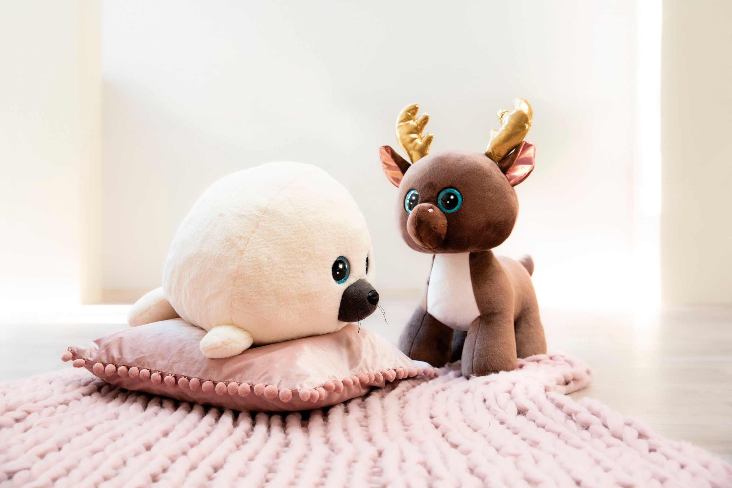 Nici Kuscheltier »Glubschis, Rentier Chocolate Mousse, 45 cm«, stehend