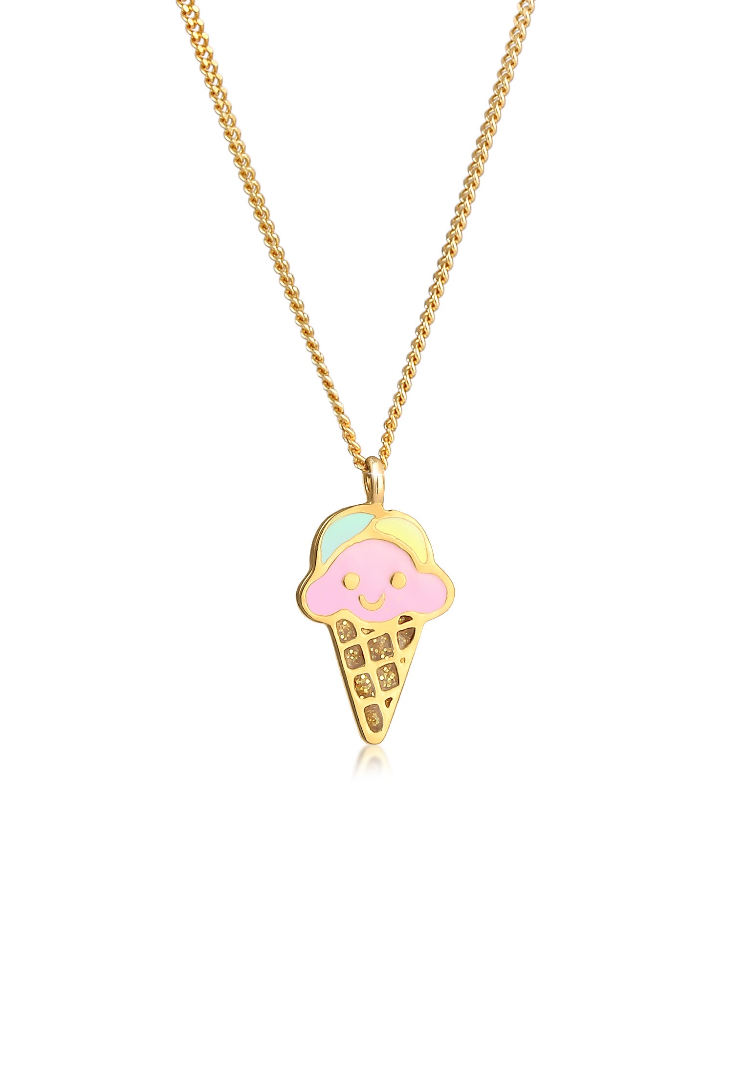 Elli Kette ohne Anhänger »Halskette Kinder Eis Sweet Emaille 925 Silber«