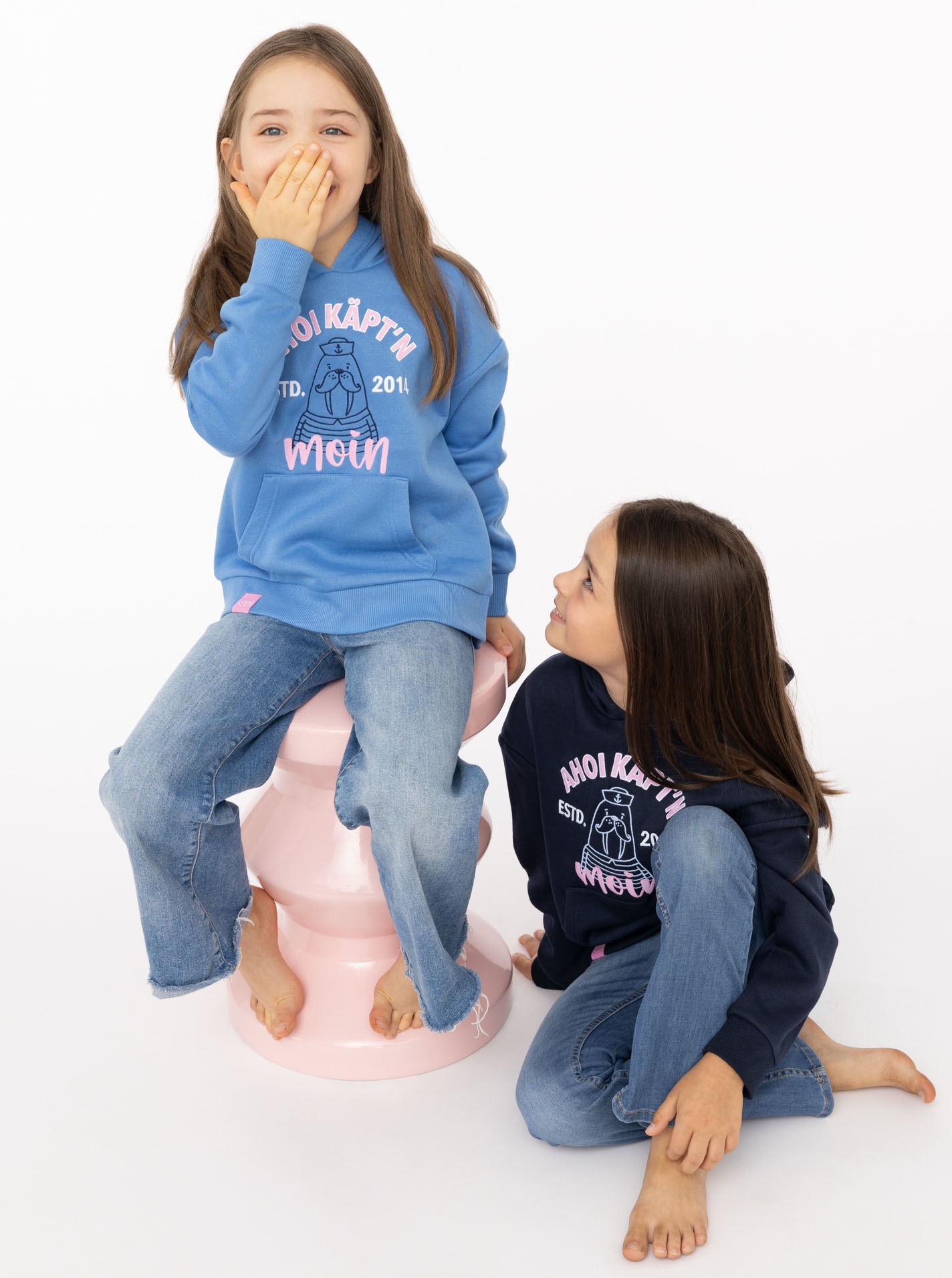 Zwillingsherz Hoodie »"Ahoi Käpt´n"« Mini-Me,mit süßem Seehund mit Kapitänsmütze und Schriftzug