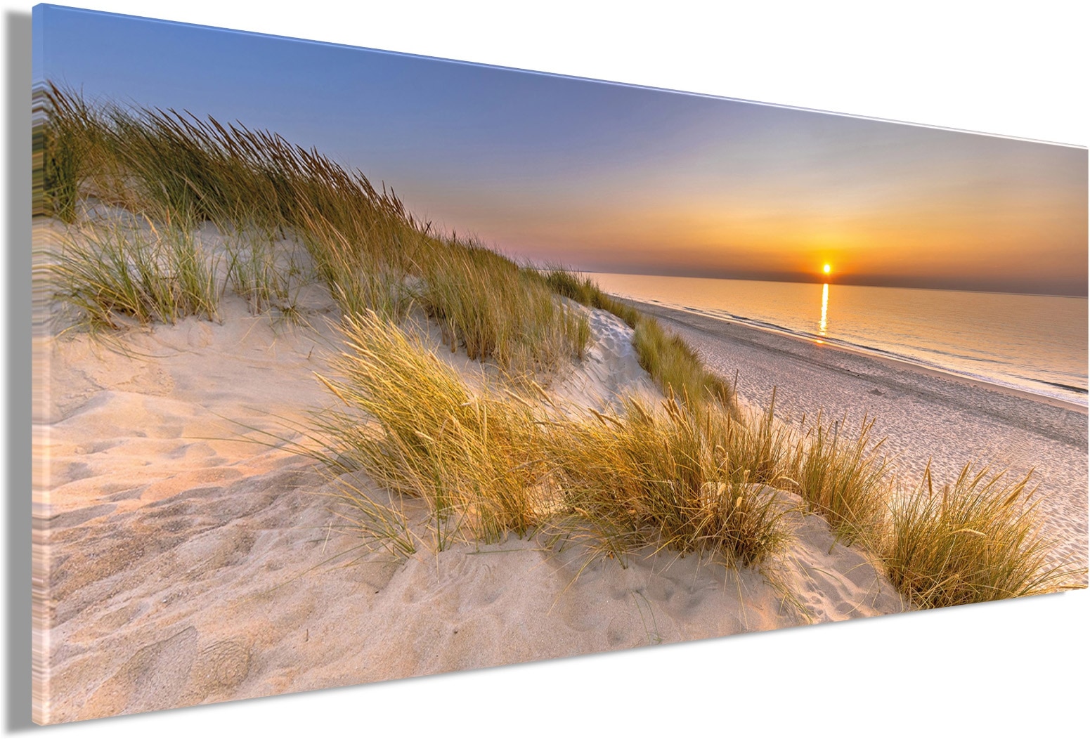 Bönninghoff Bild »STRAND 60x140 cm – Leinwandbild Keilrahmen Deko modern«