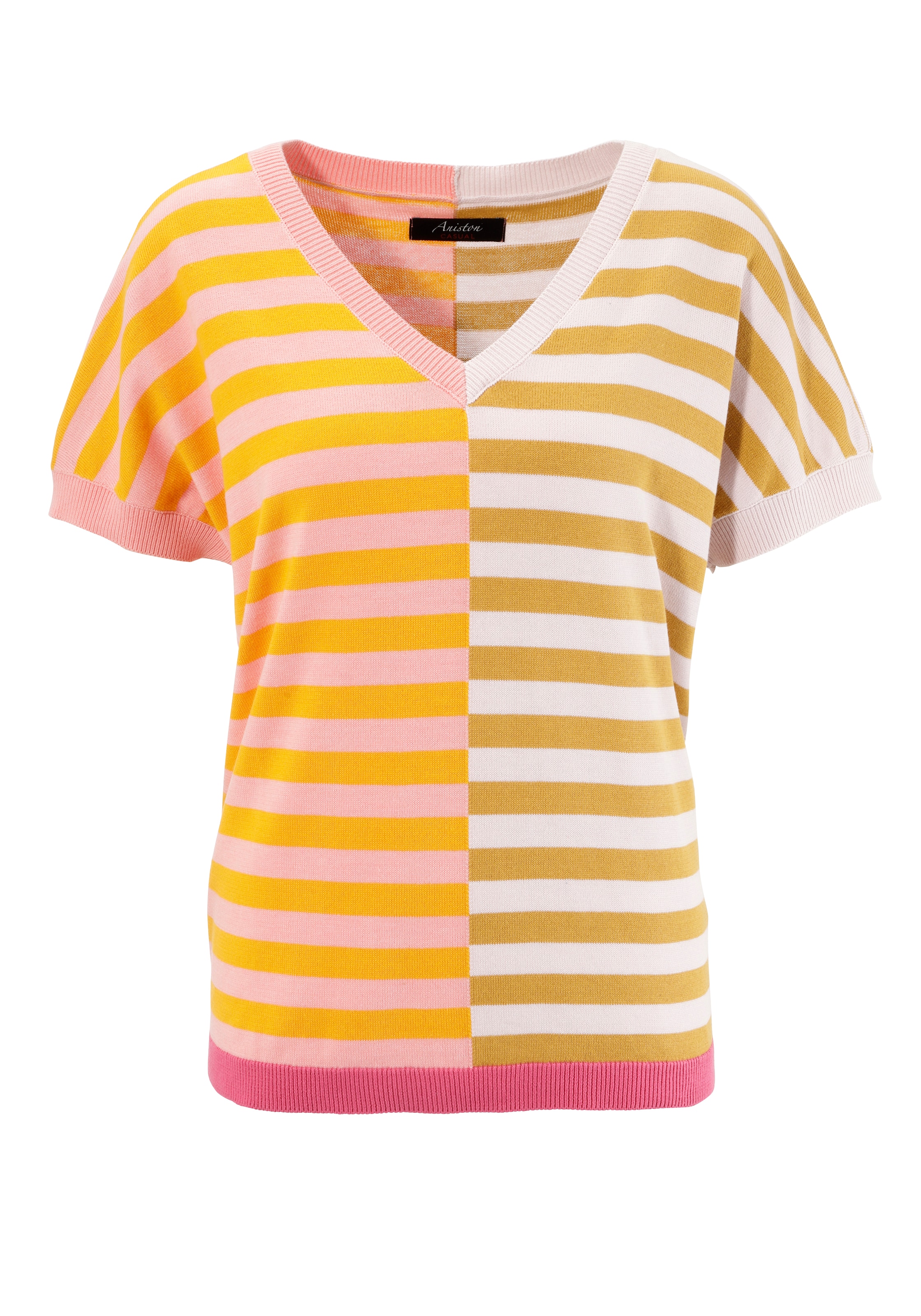 Aniston CASUAL Strickpullover, im extravagantem Streifen-Dessin