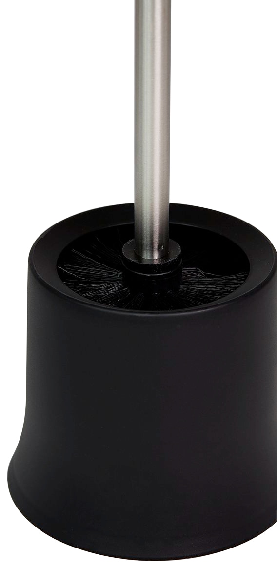 WENKO WC-Garnitur »Basic Schwarz«, Set, 1 St., aus Polypropylen-Edelstahl-Kunststoff, schwarz