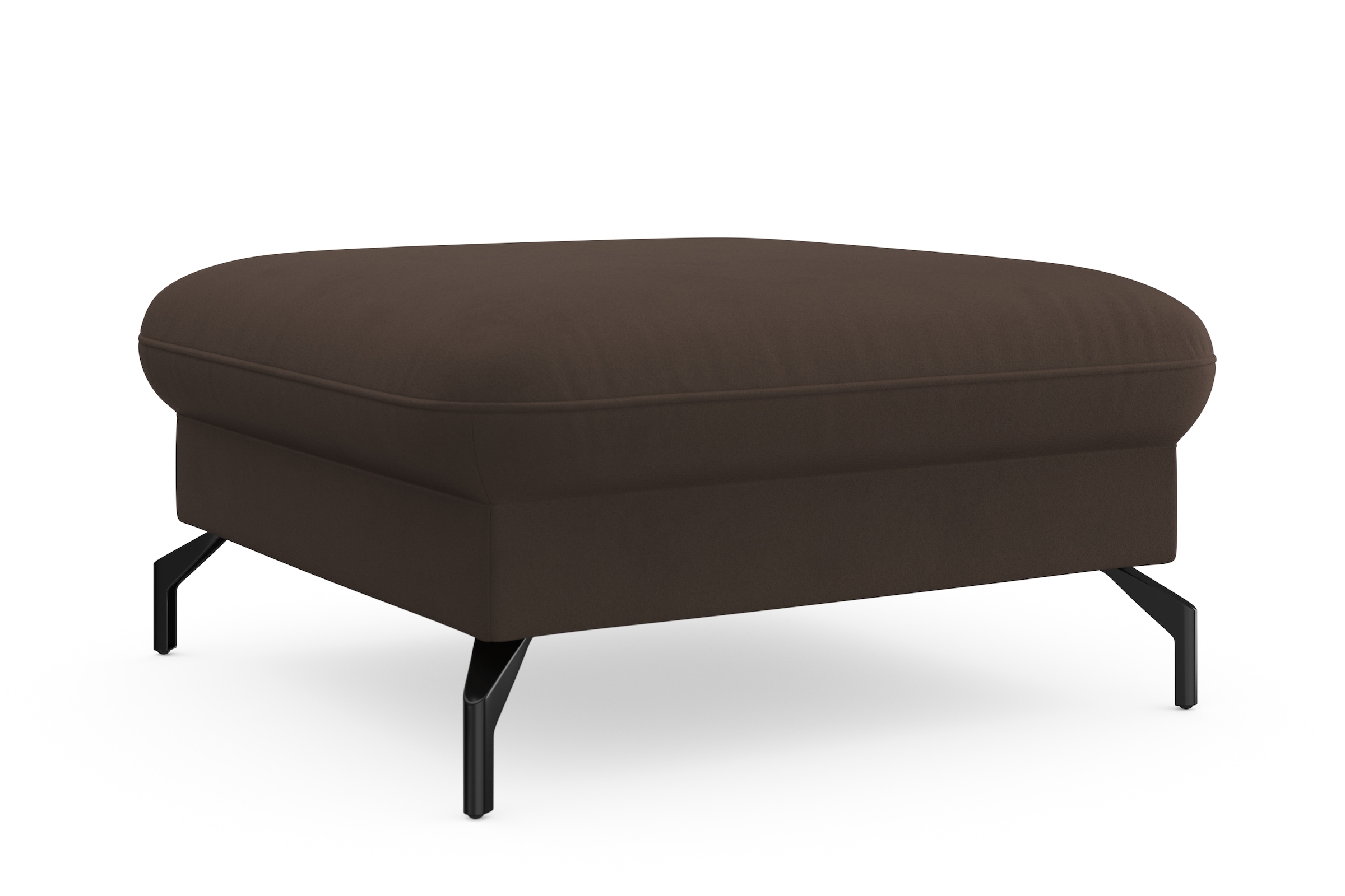 sit&more Hocker »Fashion«, inklusive Federkern, mit hochwertigen, schwarzen Metallfüßen