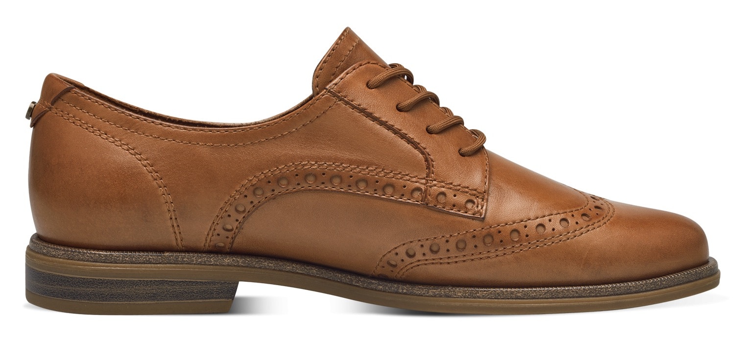 Tamaris Schnürschuh, Blockabsatz, Businessschuh, Halbschuh mit Lyralochung
