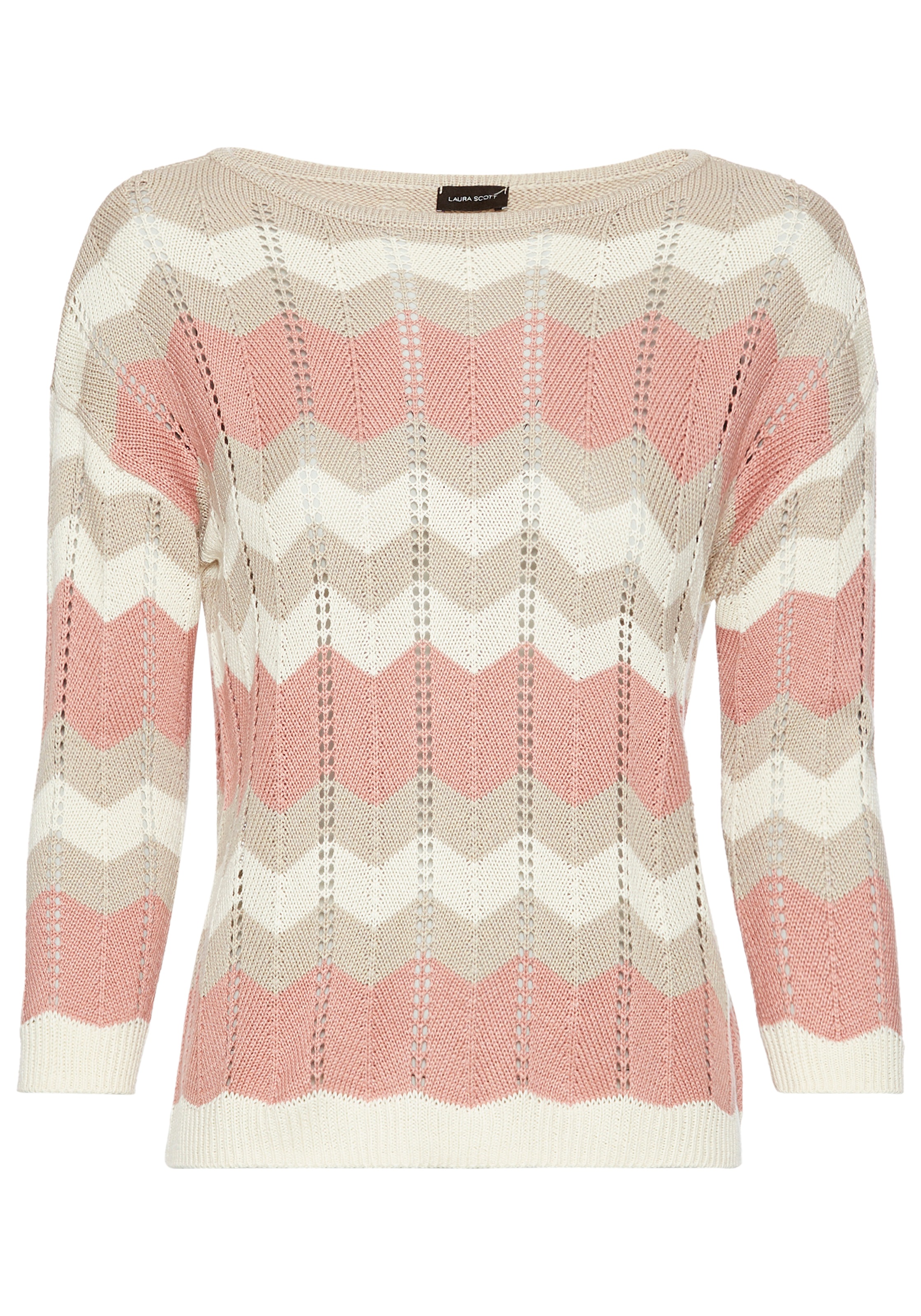 Laura Scott Strickpullover, mit Ajourstrickmuster