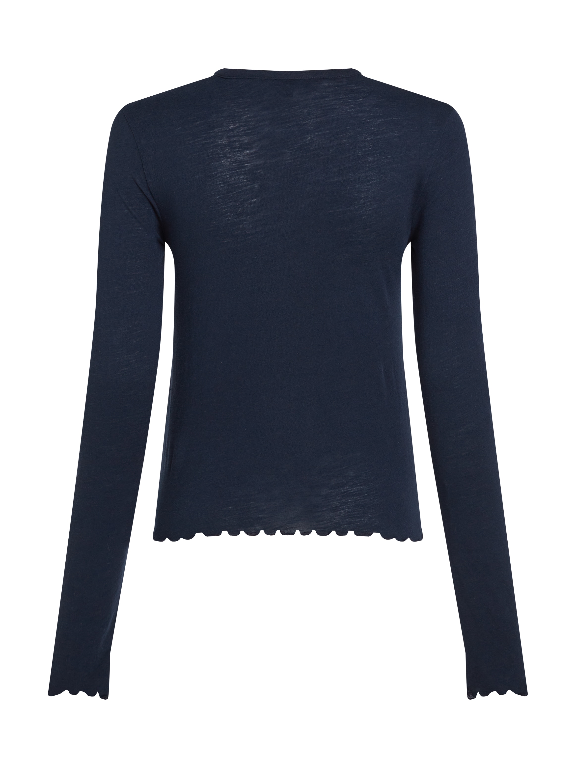 Tommy Jeans Langarmshirt »TJW SLUB SOFT TEE LS«, mit Babylock-Saum, Logostickerei