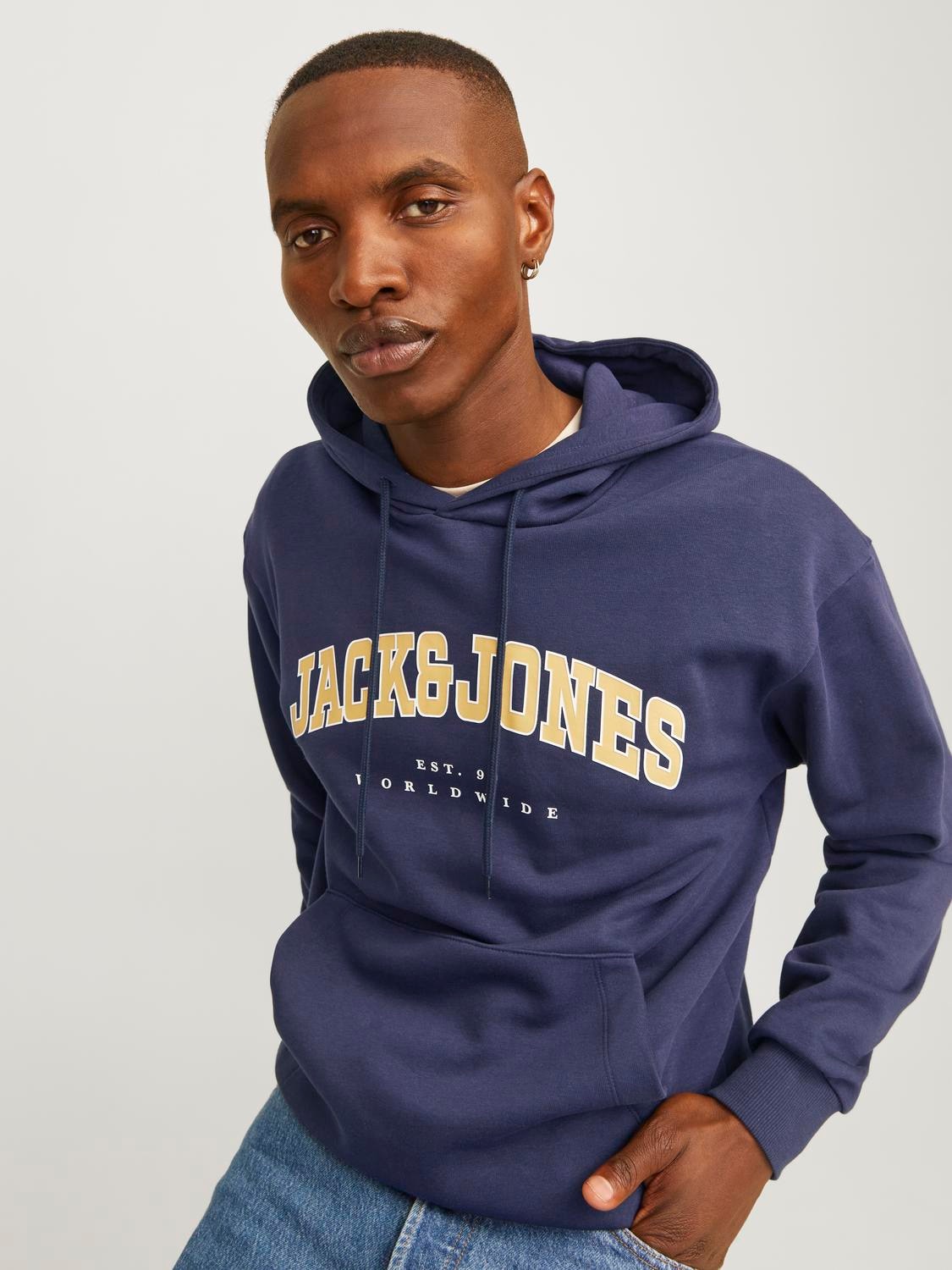 Jack & Jones Kapuzensweatshirt »JJECALEB VARSITY SWEAT HOOD NOOS«
