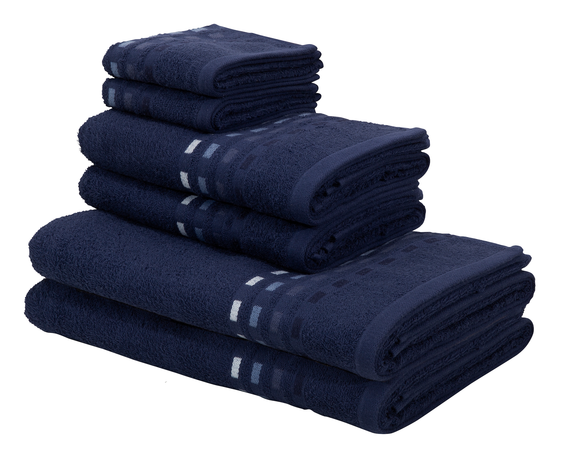 Home affaire Handtuch Set »Kelly«, Set, 6 tlg., Frottier, Handtücher mit  gestreifter Bordüre, 100% Baumwolle, leichte Qualität kaufen bei OTTO