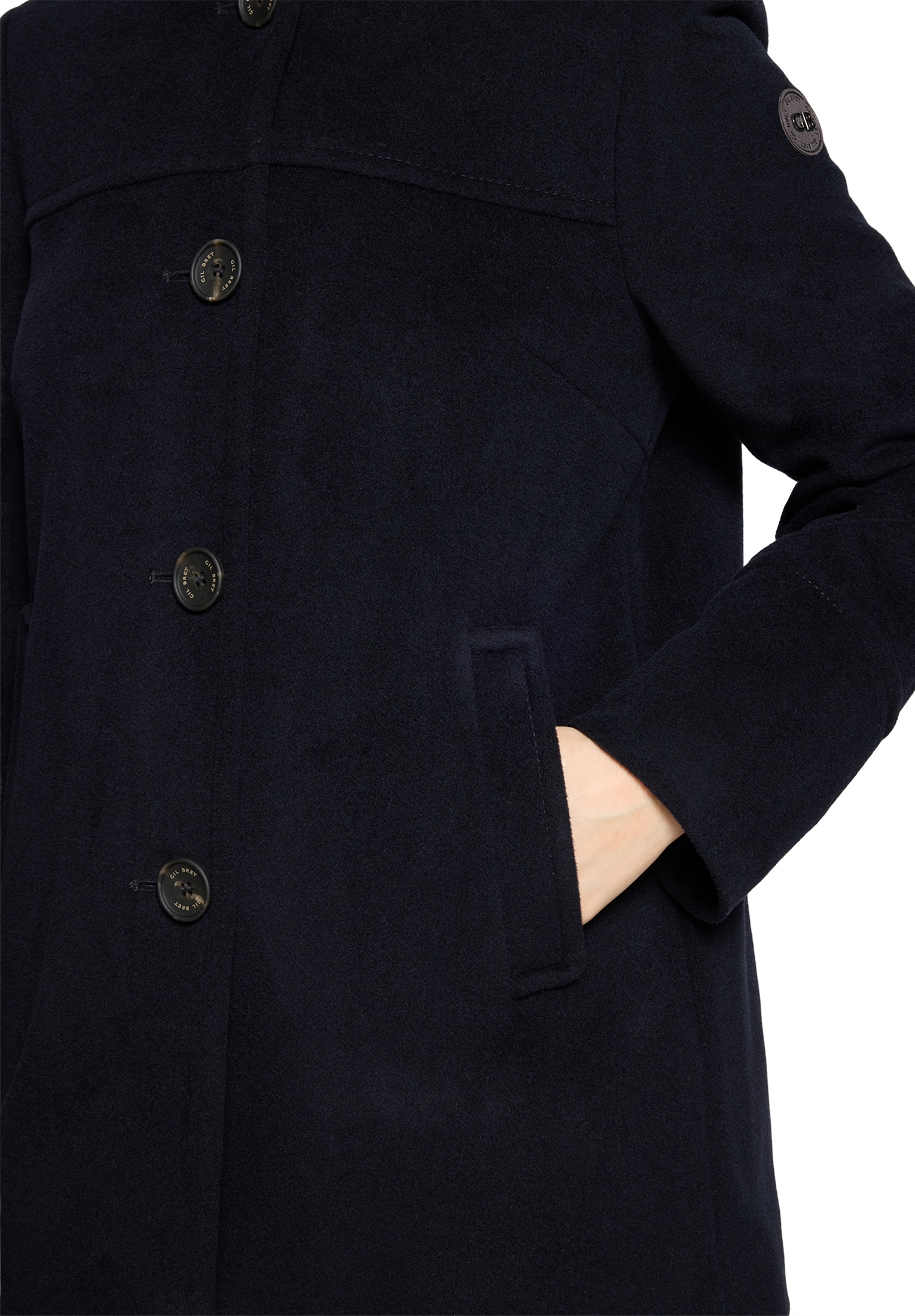 Gil Bret Fleecejacke mit Kapuze mit Knopfleiste und Kapuze