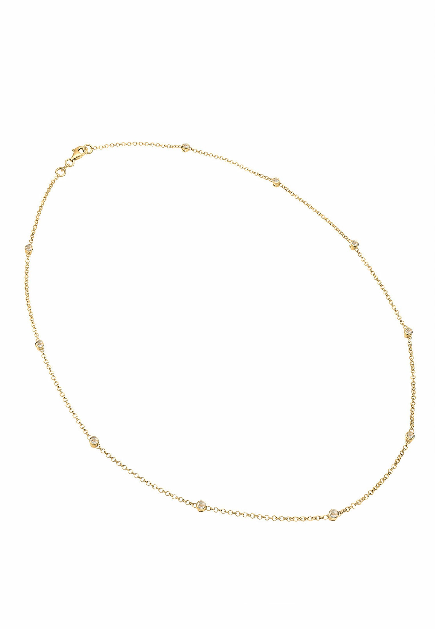 Elli Silberkette »Halskette Solitär Basic Kristalle 925 Silber«