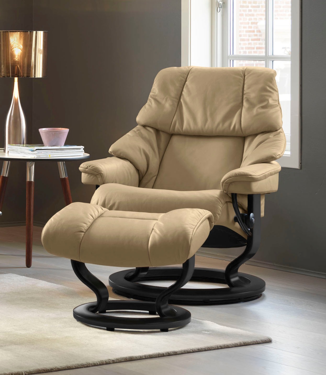 Stressless® Relaxsessel »Reno«, mit Classic Base, Größe S, M & L, Gestell Schwarz