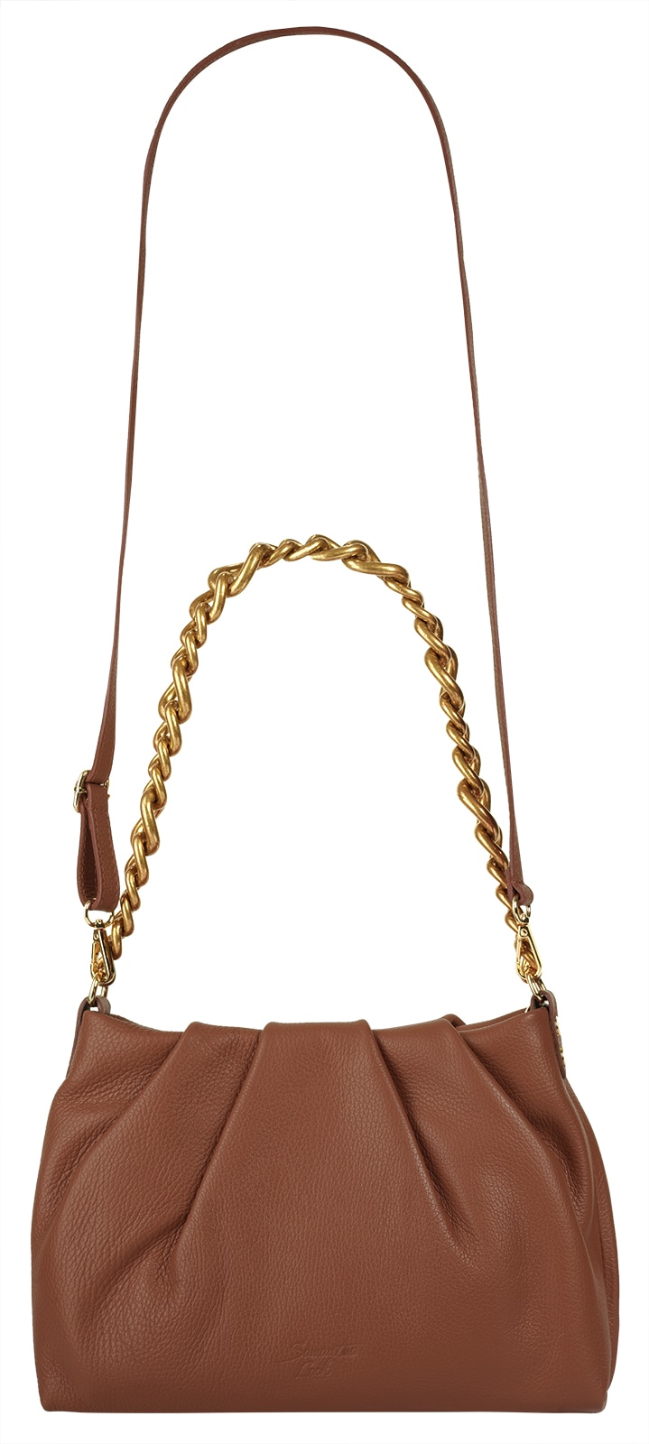 Samantha Look Umhängetasche echt Leder, Made in Italy