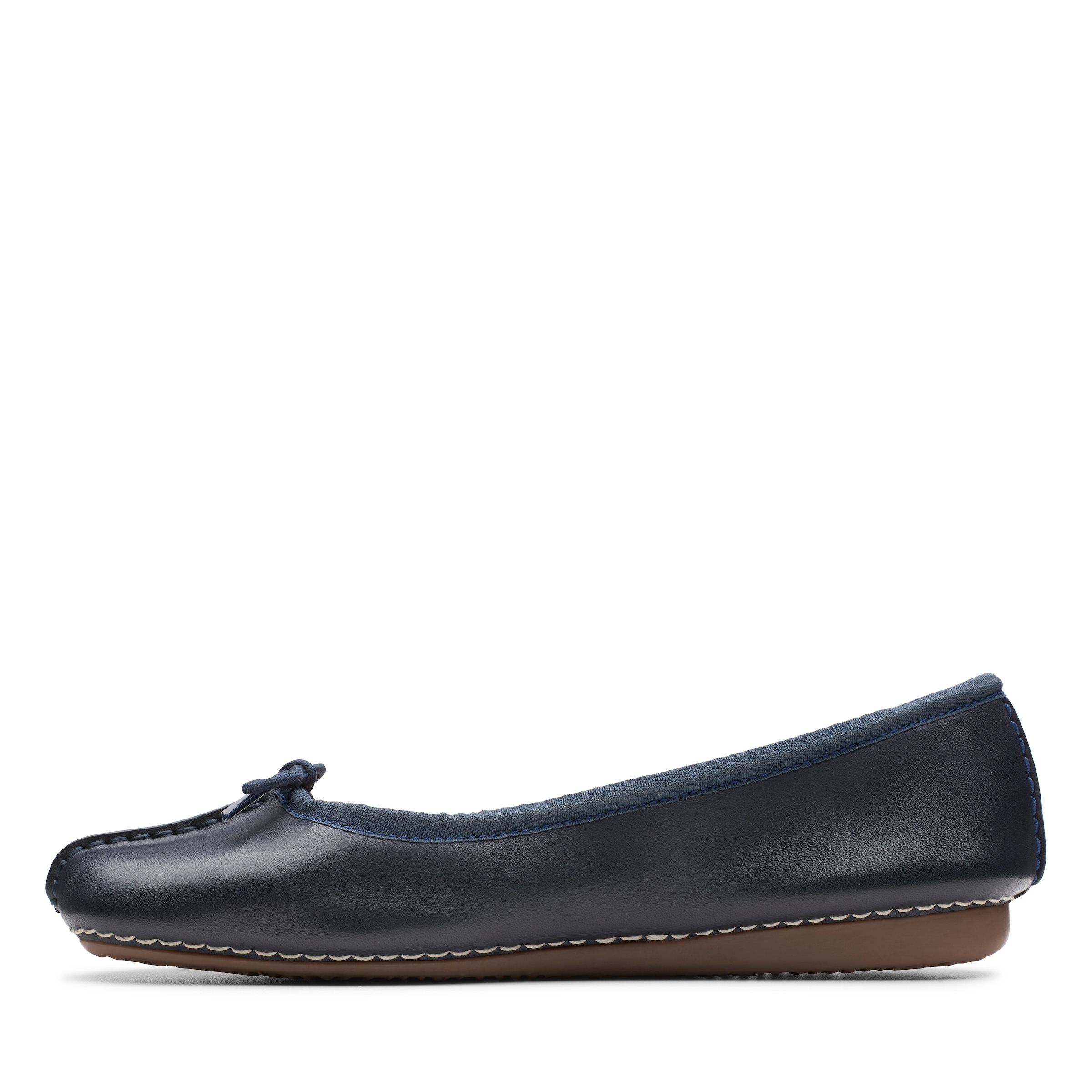 Clarks Ballerina »Freckle Ice«, Slipper, Flats, Flats, Slipper mit Schleifchen