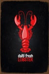 queence Metallbild »Lobster«, Schriftzüge-Schriftzug-Tiere, (1 St.), Stahlschilder