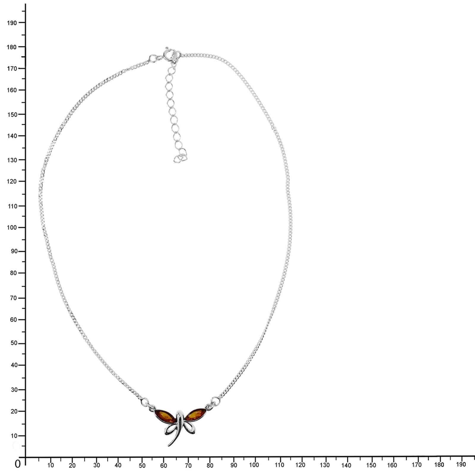 OSTSEE-SCHMUCK Collier »- Schmetterling - Silber 925/000 - Bernstein«