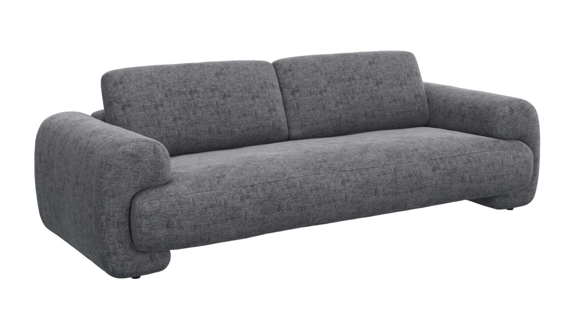 FLEXLUX 3-Sitzer »Molino Designsofa, Polstersofa, Einzelsofa, Couch« Kaltschaum & Stahl-Wellen für erstklassigen Sitzkomfort, Füsse Schwarz