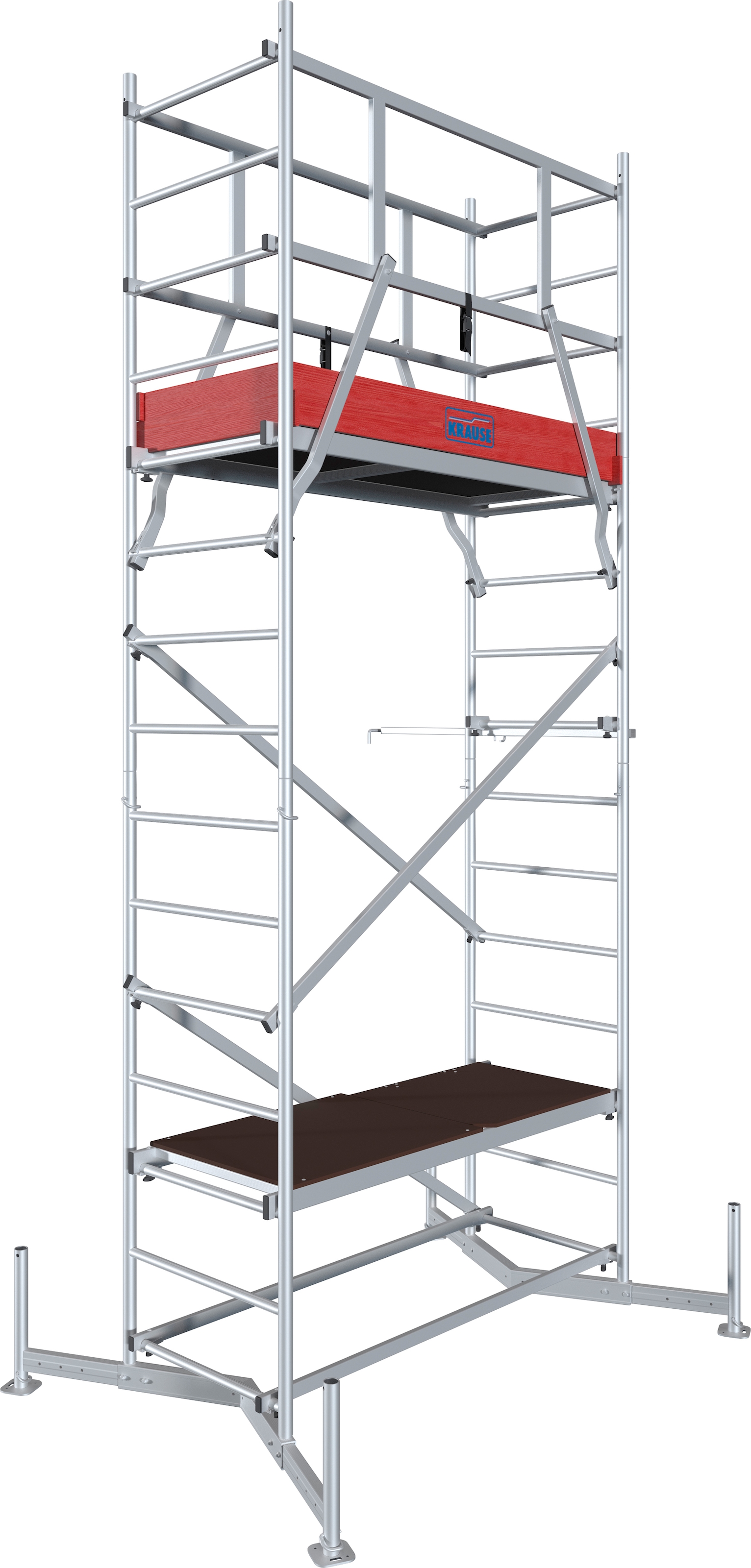 KRAUSE Arbeitsgerüst »ClimTec System«, Komplettgerüst, inkl. 1 Aufstockung, Arbeitshöhe: 5 Meter