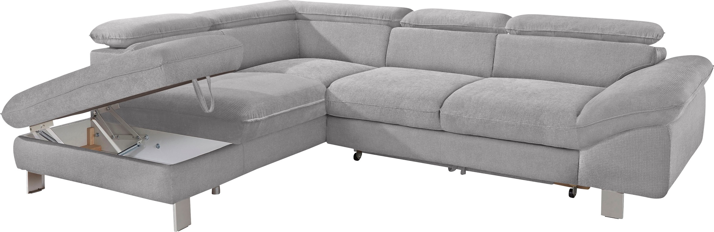 COTTA Polstergarnitur »Driver«, (Set, 2 tlg.), bestehend aus Ecksofa und Hocker, mit Kopfteilverstellung