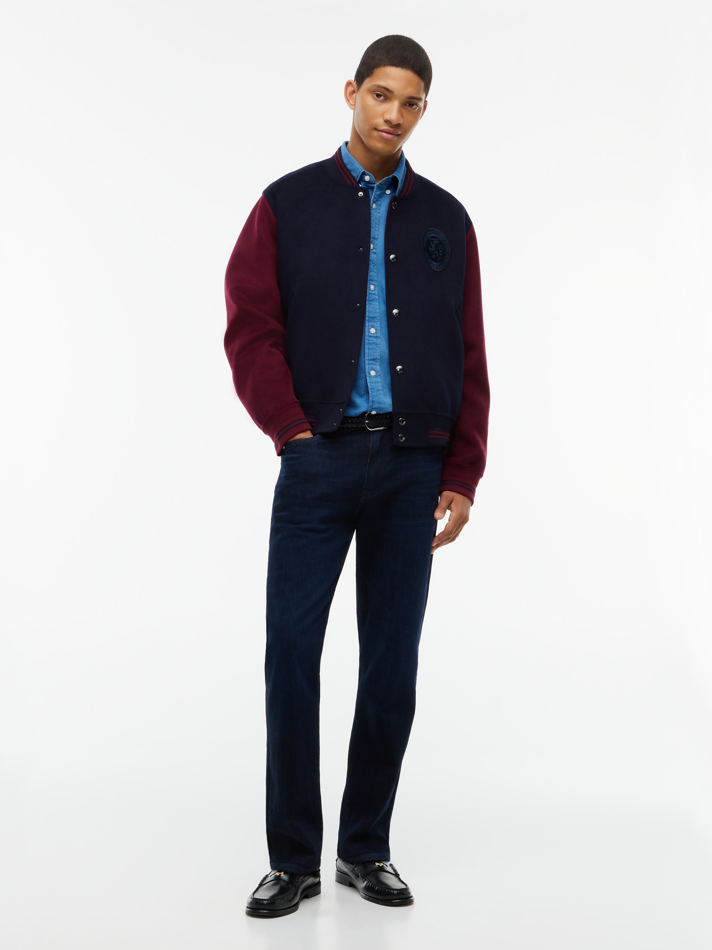Tommy Hilfiger Jeanshemd »INDIGO DOBBY REGULAR« Regular Fit Dobby Structure