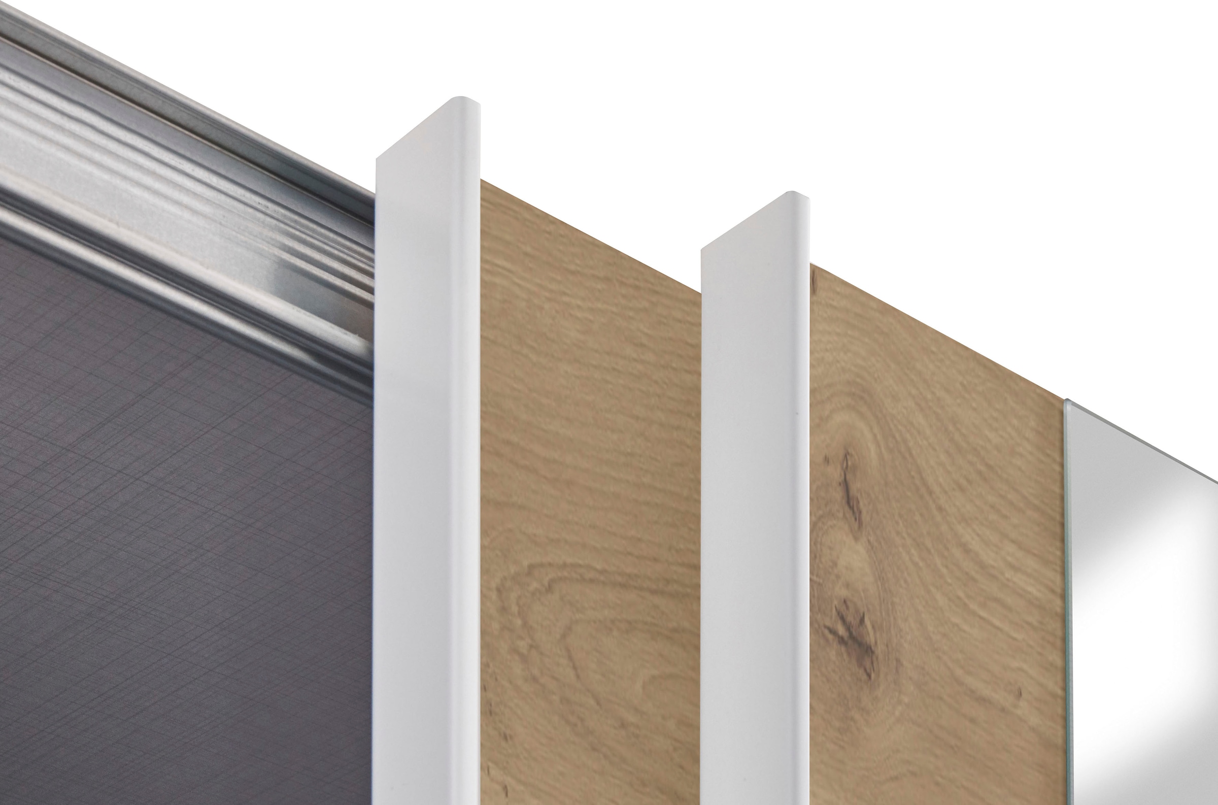 Wimex Schwebetürenschrank »Norderstedt« INKLUSIVE 2 Stoffboxen und 2 zusätzliche Einlegeböden, mit Glastür