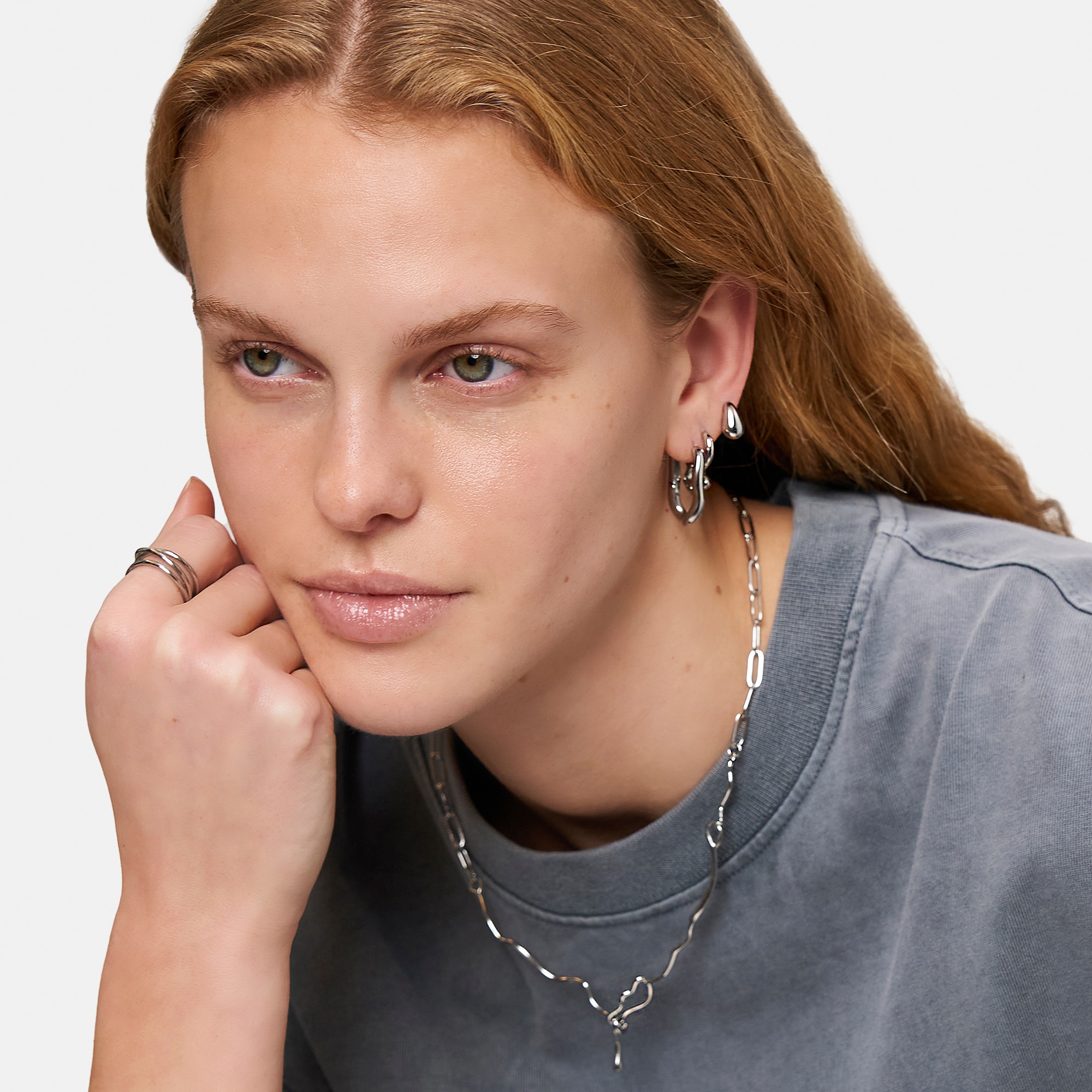 Liebeskind Berlin Kette mit Anhänger »Schmuck Geschenk Edelstahl Halskette The Melting Organic«