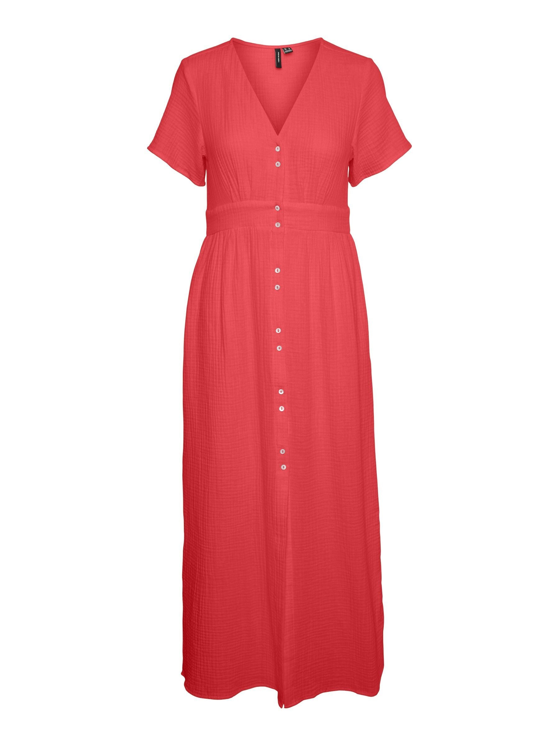 Vero Moda Maxikleid »VMNATALI SS ANKLE DRESS WVN GA SPE«